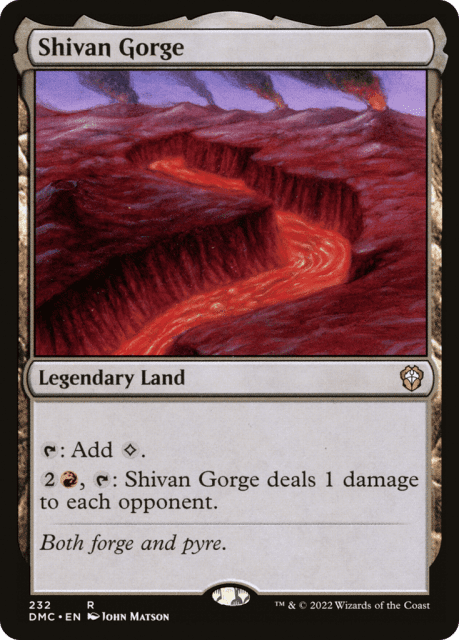 Shivan Gorge (232) — Dominaria United Commander