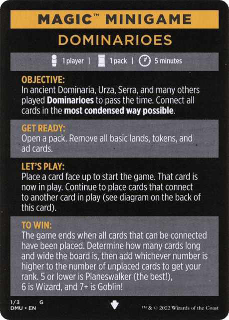 Dominarioes // Dominarioes (cont'd) (1) — Dominaria United Minigames
