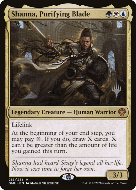 Shanna, Purifying Blade (218) — Dominaria United Promos