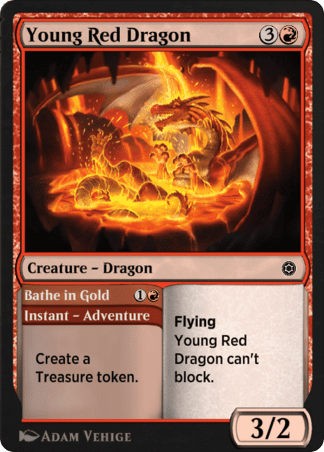 Young Red Dragon // Bathe in Gold (197) — Alchemy Horizons: Baldur's Gate