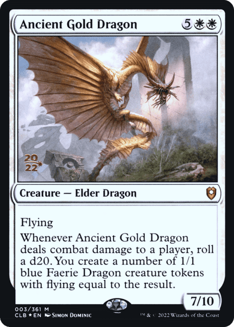 Ancient Gold Dragon (3) — Battle for Baldur's Gate Promos