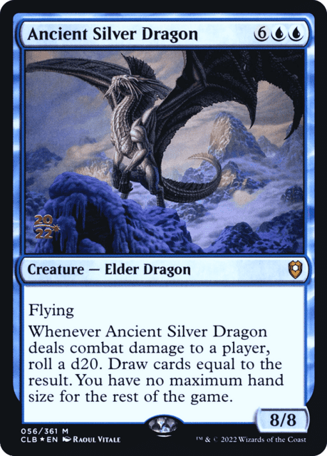 Ancient Silver Dragon (56) — Battle for Baldur's Gate Promos