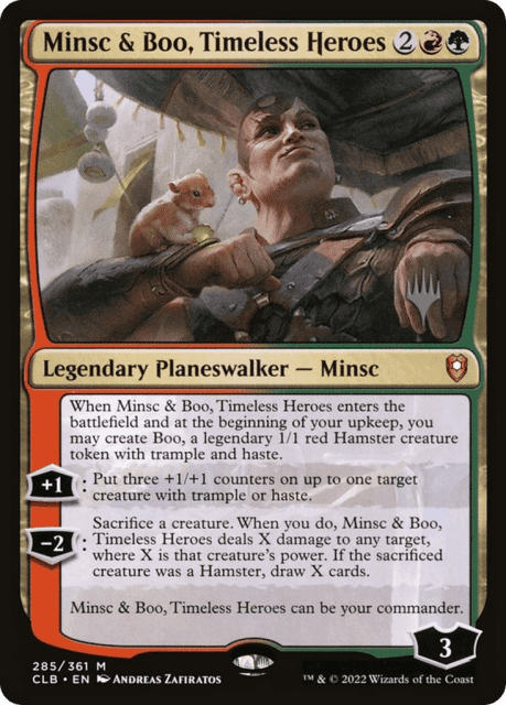 Minsc & Boo, Timeless Heroes (285) — Battle for Baldur's Gate Promos