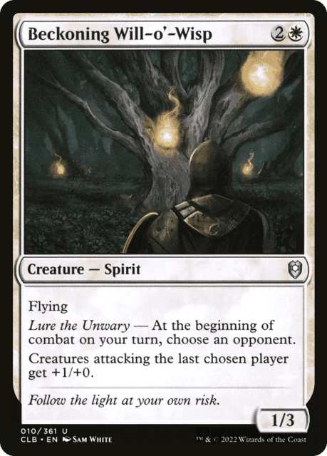 Beckoning Will-o'-Wisp (10) — Commander Legends: Battle for Baldur's Gate