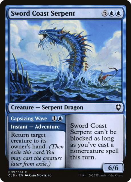 Sword Coast Serpent // Capsizing Wave (99) — Commander Legends: Battle for Baldur's Gate