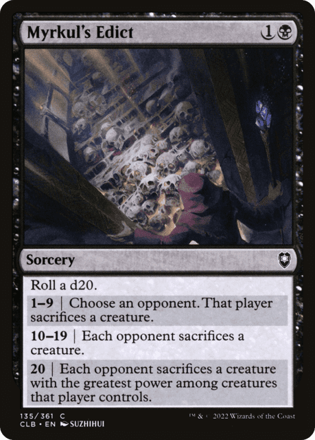 Myrkul's Edict (135) — Commander Legends: Battle for Baldur's Gate