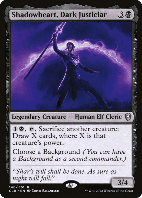 Shadowheart, Dark Justiciar (146) — Commander Legends: Battle for Baldur's Gate