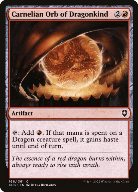 Carnelian Orb of Dragonkind (166) — Commander Legends: Battle for Baldur's Gate