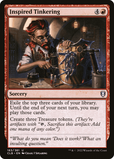 Inspired Tinkering (183) — Commander Legends: Battle for Baldur's Gate