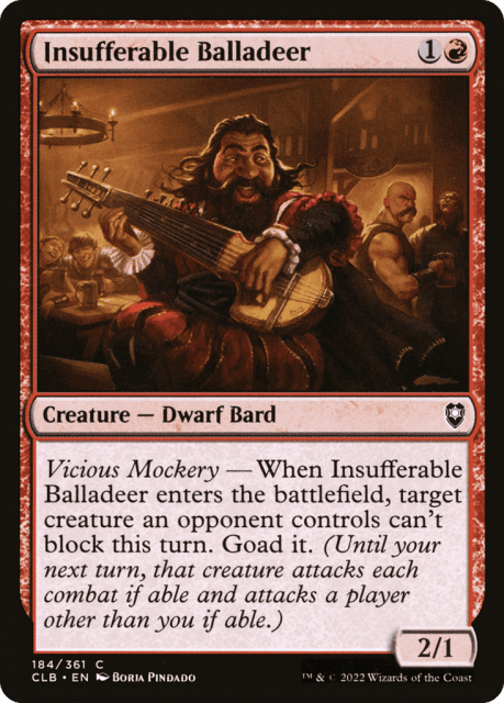 Insufferable Balladeer (184) — Commander Legends: Battle for Baldur's Gate
