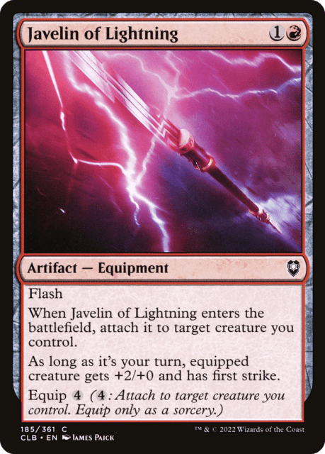 Javelin of Lightning (185) — Commander Legends: Battle for Baldur's Gate