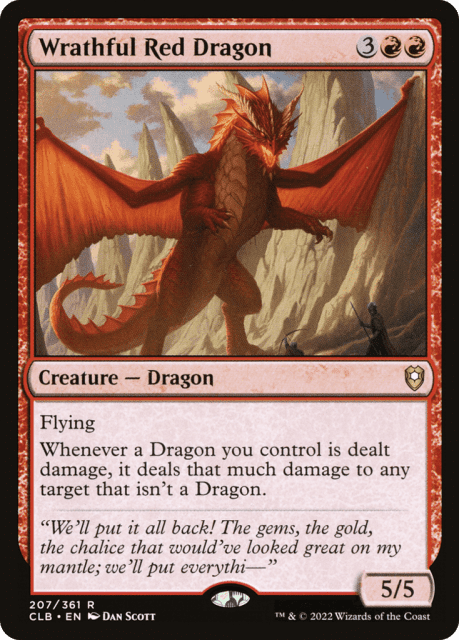 Wrathful Red Dragon (207) — Commander Legends: Battle for Baldur's Gate