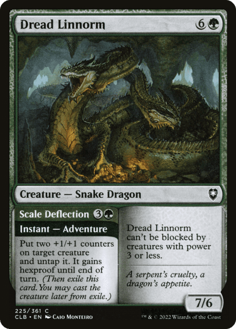 Dread Linnorm // Scale Deflection (225) — Commander Legends: Battle for Baldur's Gate