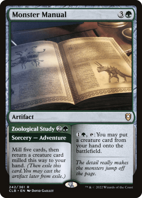 Monster Manual // Zoological Study (242) — Commander Legends: Battle for Baldur's Gate
