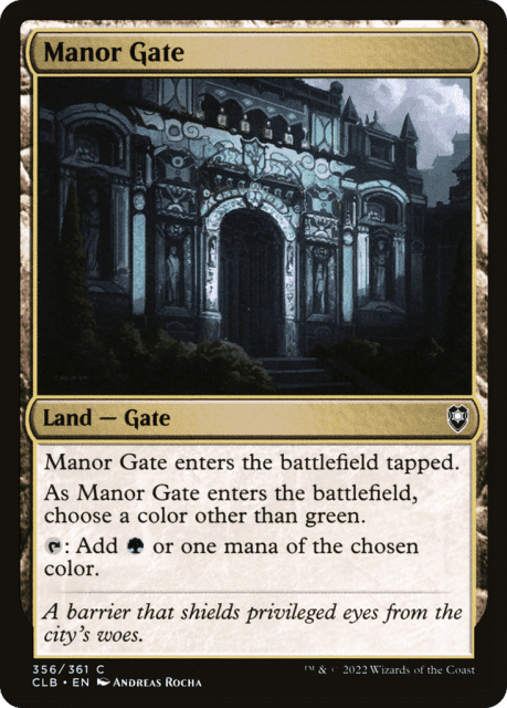 Manor Gate (356) — Commander Legends: Battle for Baldur's Gate