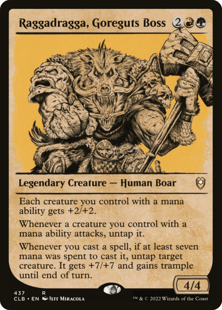 Raggadragga, Goreguts Boss (437) — Commander Legends: Battle for Baldur's Gate