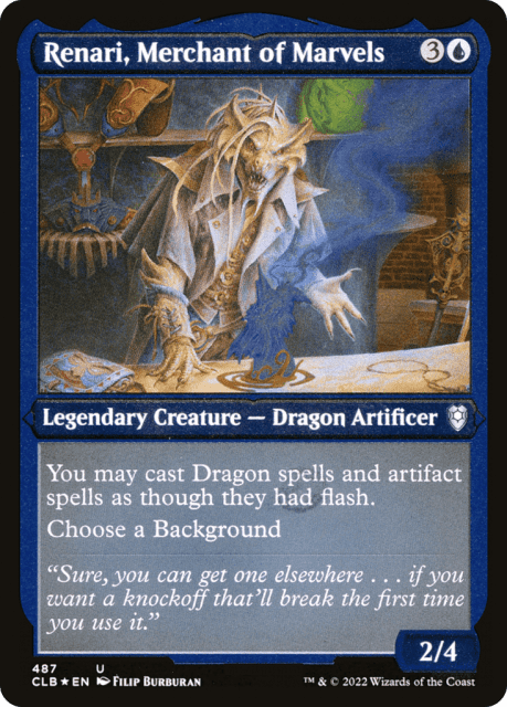 Renari, Merchant of Marvels (487) — Commander Legends: Battle for Baldur's Gate