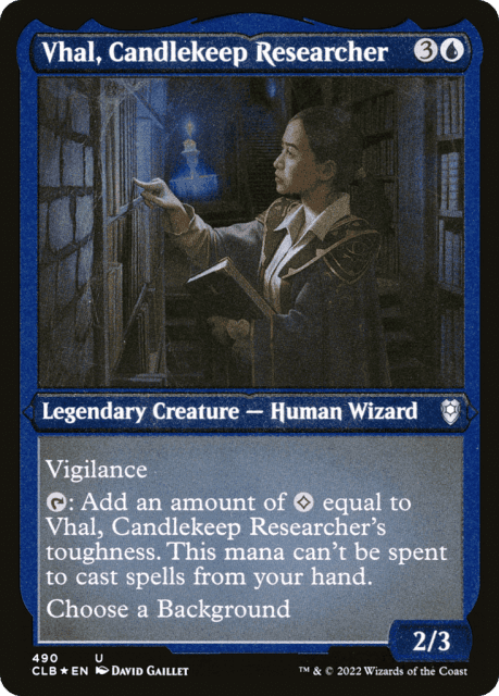 Vhal, Candlekeep Researcher (490) — Commander Legends: Battle for Baldur's Gate