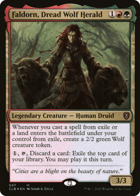 Faldorn, Dread Wolf Herald (647) — Commander Legends: Battle for Baldur's Gate