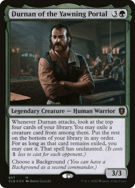 Durnan of the Yawning Portal (657) — Commander Legends: Battle for Baldur's Gate