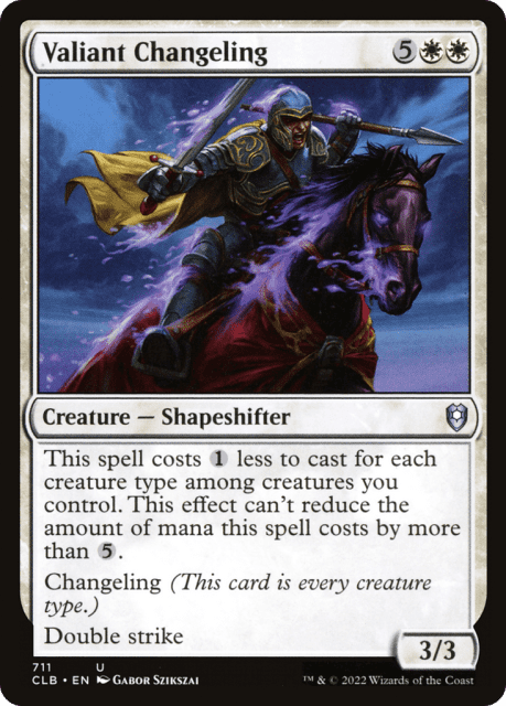 Valiant Changeling (711) — Commander Legends: Battle for Baldur's Gate