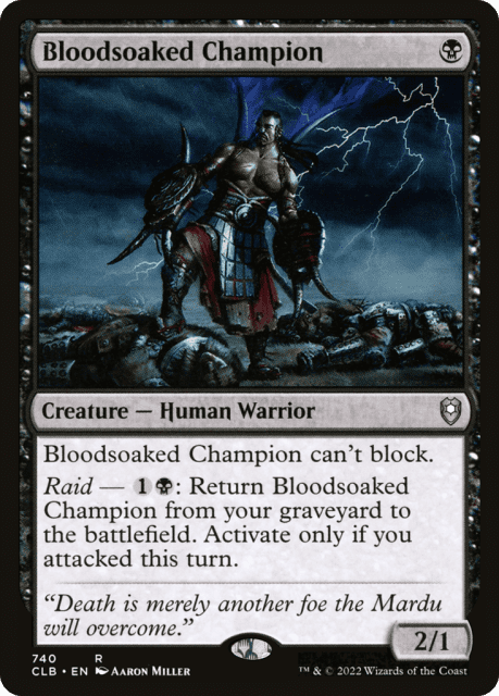 Bloodsoaked Champion (740) — Commander Legends: Battle for Baldur's Gate