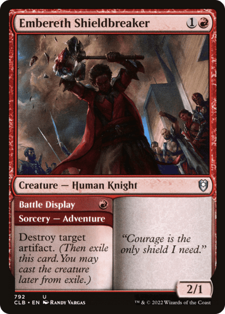 Embereth Shieldbreaker // Battle Display (792) — Commander Legends: Battle for Baldur's Gate