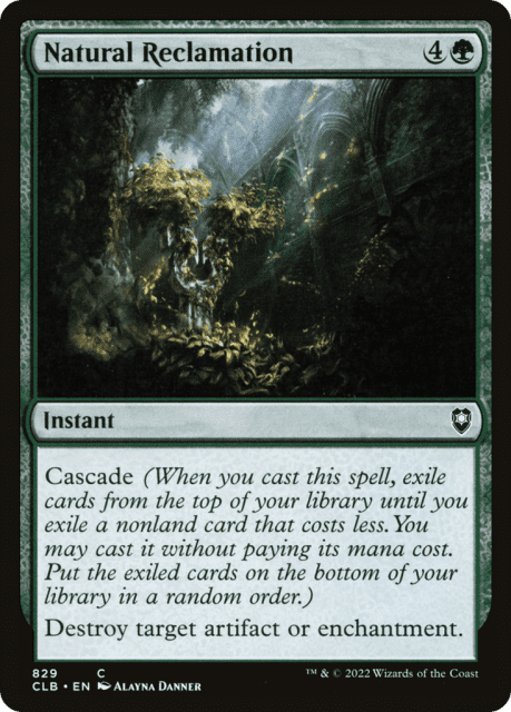 Natural Reclamation (829) — Commander Legends: Battle for Baldur's Gate