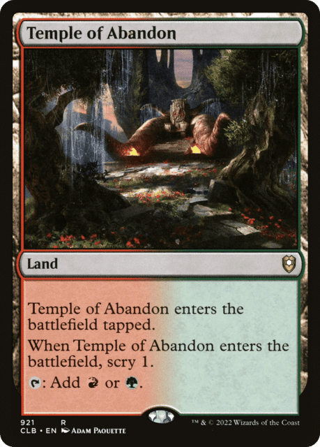 Temple of Abandon (921) — Commander Legends: Battle for Baldur's Gate