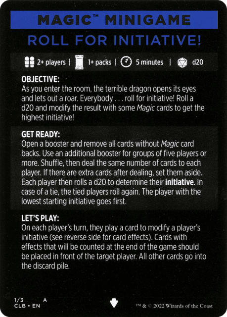 Roll for Initiative // Roll for Initiative (cont'd) (1) — Commander Legends: Battle for Baldur's Gate Minigames