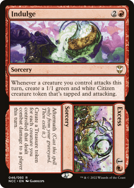 Indulge // Excess (46) — New Capenna Commander