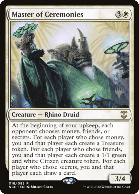 Master of Ceremonies (18) — New Capenna Commander Promos