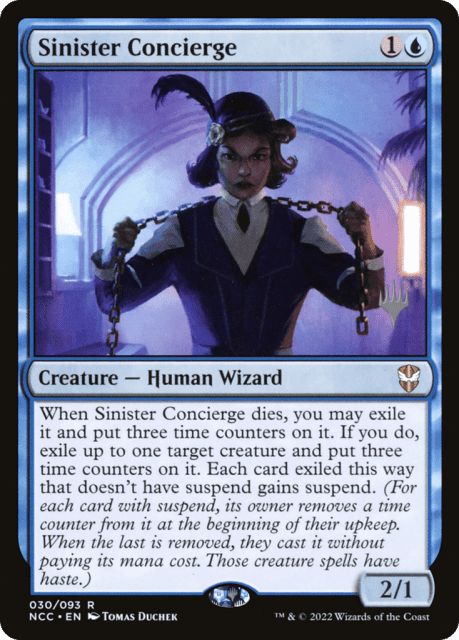 Sinister Concierge (30) — New Capenna Commander Promos