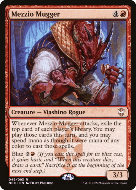 Mezzio Mugger (49) — New Capenna Commander Promos
