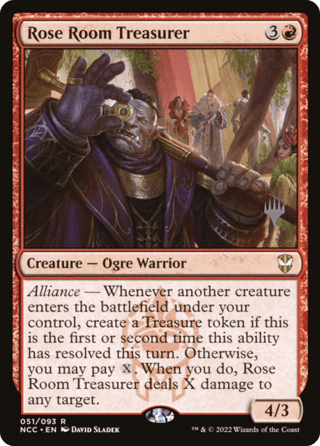 Rose Room Treasurer (51) — New Capenna Commander Promos