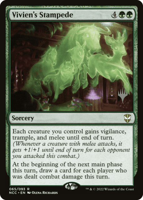 Vivien's Stampede (65) — New Capenna Commander Promos