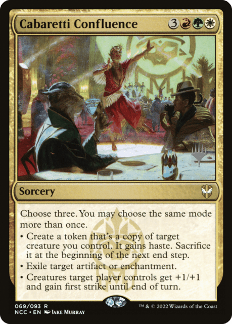 Cabaretti Confluence (69) — New Capenna Commander Promos