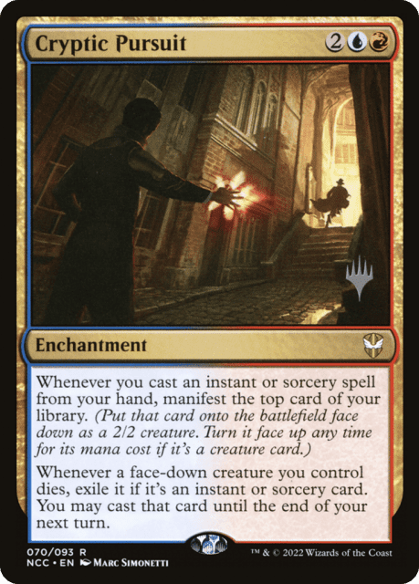 Cryptic Pursuit (70) — New Capenna Commander Promos
