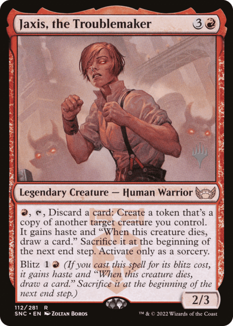 Jaxis, the Troublemaker (112) — Streets of New Capenna Promos