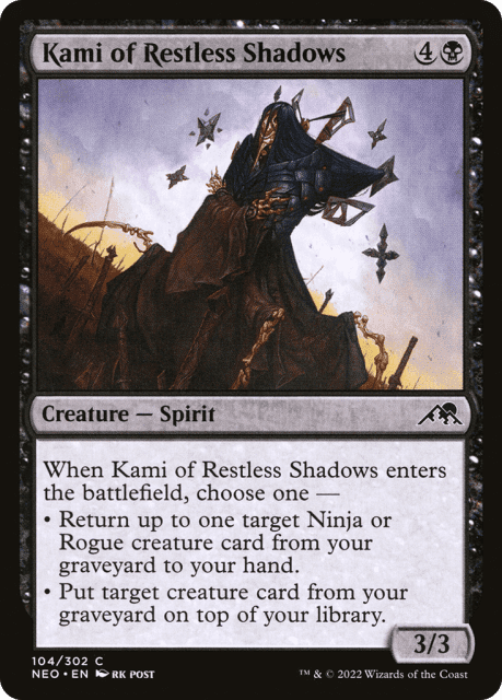 Kami of Restless Shadows (104) — Kamigawa: Neon Dynasty