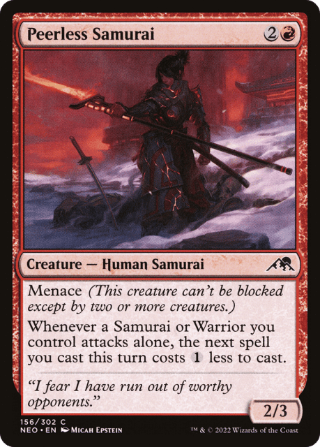 Peerless Samurai (156) — Kamigawa: Neon Dynasty