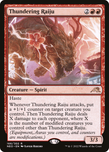 Thundering Raiju (166) — Kamigawa: Neon Dynasty
