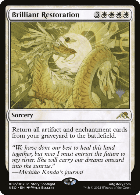Brilliant Restoration (7) — Kamigawa: Neon Dynasty Promos