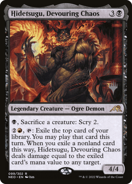 Hidetsugu, Devouring Chaos (99) — Kamigawa: Neon Dynasty Promos