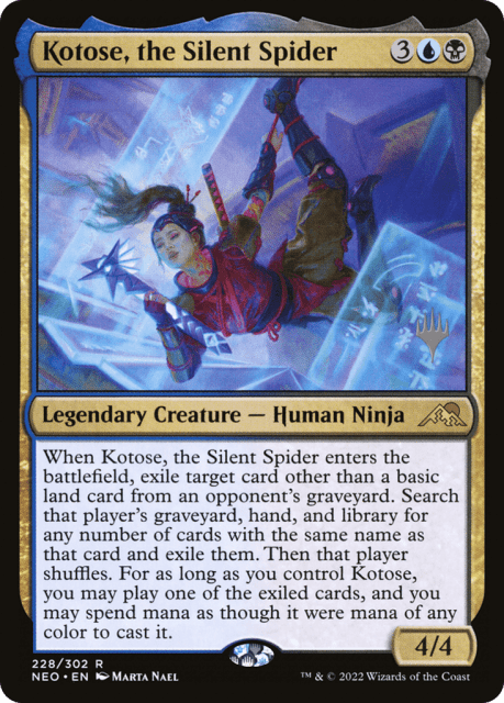 Kotose, the Silent Spider (228) — Kamigawa: Neon Dynasty Promos