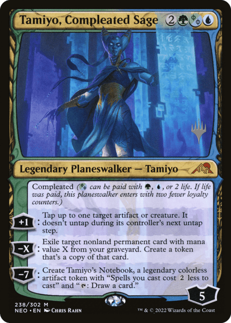 Tamiyo, Compleated Sage (238) — Kamigawa: Neon Dynasty Promos
