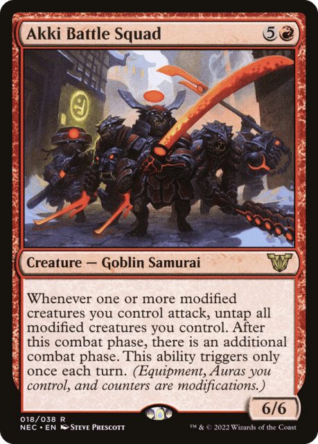 Akki Battle Squad (18) — Neon Dynasty Commander