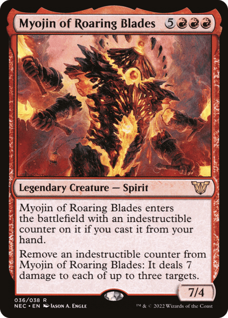 Myojin of Roaring Blades (36) — Neon Dynasty Commander