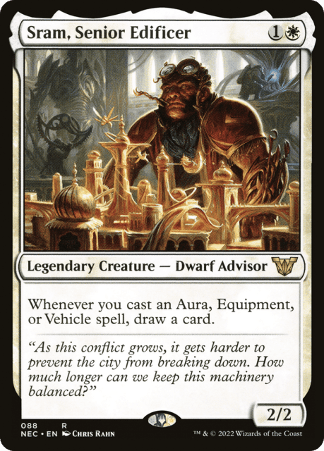 Sram, Senior Edificer (88) — Neon Dynasty Commander