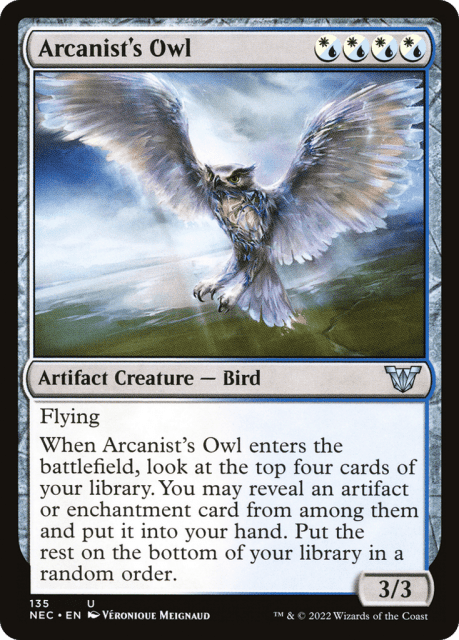 Arcanist's Owl (135) — Neon Dynasty Commander